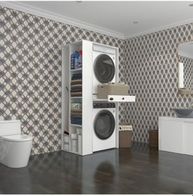 Resim Kenzlife Çamaşır-Kurutma Makinesi Dolabı Bacce Sol Byz 187 090 60 Çekmeceli % 100 Full Mdf Çok Renkli 