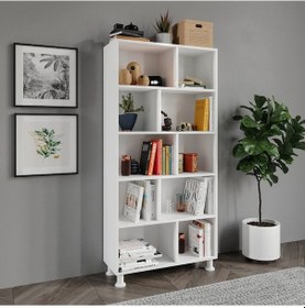 Resim Merlin Mobilya Pera 10 Bölmeli 5 Raflı Kitaplık 