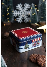 Resim Winter Desenli 2'li Metal Saklama Kabı Seti, 1,9 Lt + 1,1 Lt 