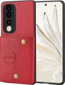 Resim Honor 90 Çift Toka Kart Yuvaları Manyetik Telefon Kılıfı İçin 