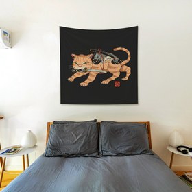 Resim Fierce Catana Duvar Örtüsü - 160 cm x 160 cm 