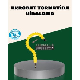 Resim 12 Parça Akrobat Bits Seti Çok Amaçlı Vidalama Dayanıklı Çelik 