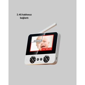 Resim 720P Bebek Kamerası Uzaktan Kontrollü Gece Görüşlü Monitör Nemere 