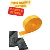 Resim Sarı Renk Emniyet Kemeri 15mt. Etiket Hediyeli 