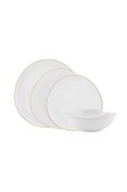 Resim Shop a Way Streamline Middle Gold 24 Parça 6 Kişilik Porselen Yemek Takımı 