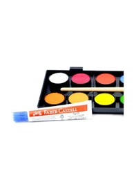 Resim Faber Castell 4 Lü Boyama Seti 12 Li Kuru + Keçeli + Pastel + Sulu Boya + Sıvı Yapıştırıcı 
