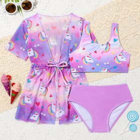 Resim Kızlar İçin Moda Üç Parça Takım 
