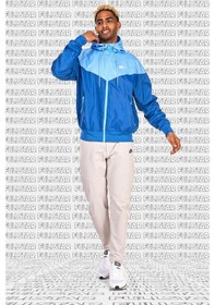 Resim Nike Sportswear Windrunner Jacket Blue Navy Kapüşonlu Erkek Ceketi Mavi Lacivert 