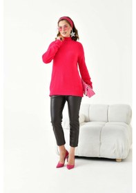 Resim Ftz Women Kadın Basic Kazak Fuşya 20878 Fuşya 