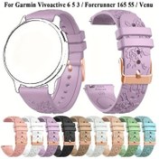 Resim Sunshine022 20mm Light Gold Kadın Akıllı Saat Kayışı Garmin Samsung Coros 