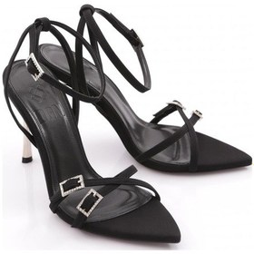 Resim Dgn 5534 Kadın Topuklu Abiye Ayakkabi Siyah Nubuk 