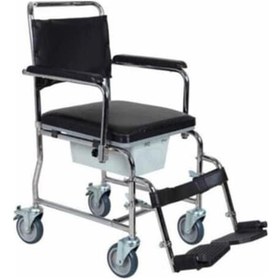 Resim 5b Tekerlekli Banyo Tuvalet Sandalyesi 