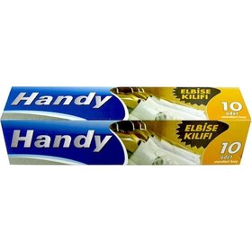 Resim Handy Vakumsuz Şeffaf Giyisi Elbise Ceket Mont Askı Kılıfı Poşeti Torbası - 10 Adetlik 3 Kutu 