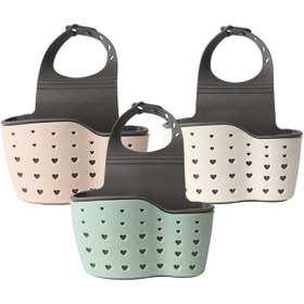 Resim isgstore Main Shop Pratik Vantuzlu Köşe Düzenleyici Banyo Rafı Antrasit Renk 