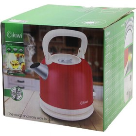 Resim ALFA AKSESUAR 03 Kiwi Kk-3340r Kırmızı Nostalji Demlik Modelçelik Kettle Su Isıtıcı 2.2lt 1800w Paslanmaz Çelik Gövde 