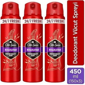 Resim Old Spice Rockstar Erkek Sprey Vücut Deodorantı 150 Ml 3lü Paket 