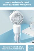 Resim Thriftbuds Özel Üretim Su Hazneli Püskürtmeli 3 Kademeli Şarjlı Taşınabilir 1200 mAh Usb Mini Klima Vantilatör 