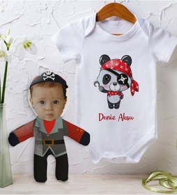 Resim Bitmeyenkartus Bk Kids Kişiye Özel Fotoğraflı Bebek Yastık Ve Bebek Body Zıbın H (550906230) Çok Renkli 