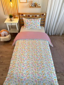 Resim Evmila Minik Çiçekler Desenli Nevresim Takımı - 160x220cm Nevresim +50x70cm Yastık Kılıfı+90x190cm Çarşaf 