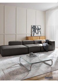 Resim Most Mollis Pro 3 Modül Sol Kanepe Keten Yumuşak Sünger Evinize T 