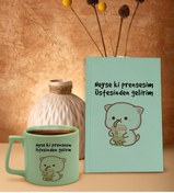 Resim Bk Gift Yeşil Sert Kapaklı Defter Ve Middle Kupa Seti, Arkadaşa Hediye, Yeni Iş Hediyesi, Doğum Günü 