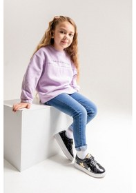 Resim Mnpc Kız Çocuk Siyah Simli Rugan Deri Anatomik Günlük Ayakkabı 24k4a9954484 Siyah Simli 