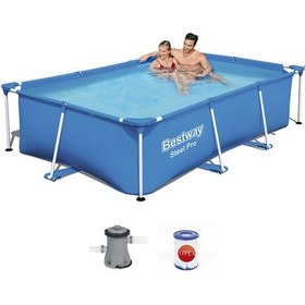 Resim Bestway Prefabrik Havuz Seti 259x170x61cm Devirdaimmotoru Bw402 