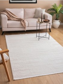 Resim Saraz Halı Vals Krem Salon Halısı Koridor Kesme Yolluk Yumuşak Doku Kaymaz Tozumaz Dokuma Makine Halısı Yolluk 
