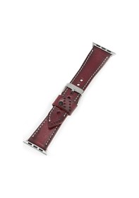 Resim Bouletta Apple Uyumlu Watch Deri Kordon 42-44-45 MM Bordo 
