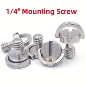 Resim 5 adet 1/4 İnç Hızlı Çıkarma Kamera Montaj Vidaları Tripodlar ve Monopodlar için - Dayanıklı Metal Aksesuarlar Phillips & Altıgen Başlıklar, Güvenli Montaj Plakası Bağlantıları, Monopod Vidaları | Hızlı Çıkarma Tasarımı | Metalik Bitiş 