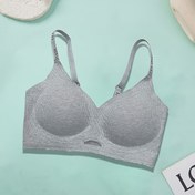 Resim Kadınlar için Dikişsiz Kablosuz Bralette - Şık Harf Askı, Çıkarılamayan Pedlerle Rahat Kalıp, Nefes Alabilen Polyester Karışımı 