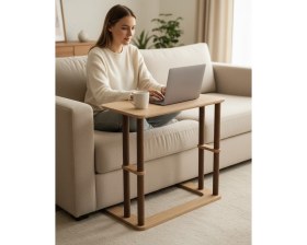 Resim Cmdwood Cmd Wood Hempam Laptop Masası-Çalışma Sehpası - Ergonomik, Dayanıklı & Çok Yönlü Kullanımı - Ofis & Ev Için Çok Amaçlı Mdf’lam ve Ahşap Ayaklı 