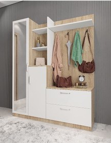 Resim Çizgi Portmanto Vestiyer Ayakkabılık MB 140 cm -Ücretsiz Kurulum 