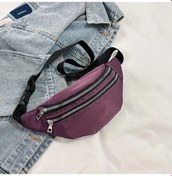 Resim Willowhaven Burgundy Unisex Tek Renkli Bel Çantası, Crossbody Omuz Çantası, Seyahat Spor Fonksiyonel Bordo Rengi 