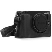 Resim MegaGear Panasonic Lumix Dc-gx9 (tek Dip) Hakiki Deri Fotoğraf Makinesi Kılıfı 