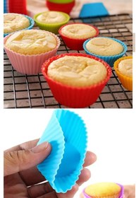 Resim Muffin Kalıbı - Sürekli Kullanım Muffin Kek Kalıbı 6 Adet Çok Renkli 