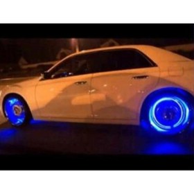 Resim Cartex Fotosel Hareket Sensörlü Led Işıklı Sibop Kapağı ARAÇ MOTOSİKLET BİSİKLET MAVİ 2'li 