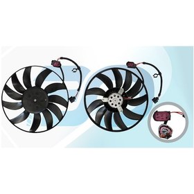 Resim Fan Motoru Davlumbazsız (360 Mm-4+ 3 Fıs-11 Kanat) Vw Caddy Golf5 