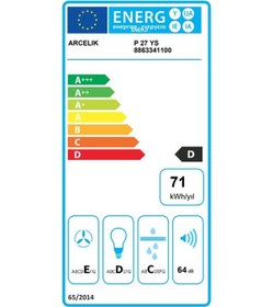 Resim Arçelik Arc P 27 Ys Siyah Piramit Davlumbaz 