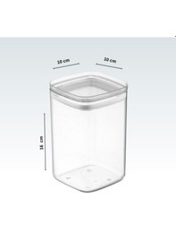 Resim Wniltuglobal 1400 ML Chef Food Box Kare Saklama Kabı Şeffaf 