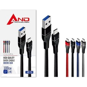 Resim Mikro Usb Data Kablosu Samsung Uyumlu 2.4a And-250 