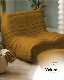 Resim Velura Home & Living Muvva Berjer & Pofuduk Relax Koltuk & Armut Tekli Koltuk - Turuncu 