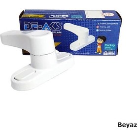 Resim Pvc Pencere Çocuk Emniyet Güvenlik Kilidi Metal Çekmeli Beyaz 