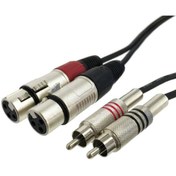 Resim Yeka 2 Rca Erkek- 2 Xlr Dişi Kablo 1.5 Metre 