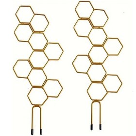 Resim Elmpaly 2 Adet 14" Altın Bitki Teli 20 Bağ Teli 15 Etiket Sarmaşık Çiçek Desteği 