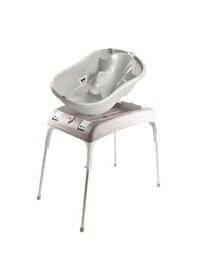 Resim Okbaby Bebek Banyo Seti Onda Dijital Termometreli Çift Yönlü Bebek Küveti A. Gri & Bebek Küvet Taşıyıcı 