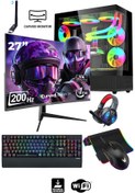 Resim IZOLY Cyber X40 i7 12700F 32GB DDR4 RAM 1TB M.2 SSD RTX4060 8GB 27" 200Hz 240MM SOĞUTMA Oyuncu Bilgisayarı 