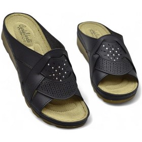 Resim 160149 Cv Tam Ortopedik Taban Günlük Kadın Terlik Anatomik Taban Siyah 