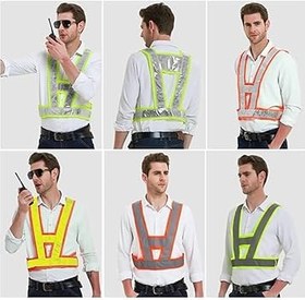 Resim Reflektörlü Yelek Güvenlik Yeleği Reflective Vest With Adjustable Strap Ultrathin Lightweight Safety Vest Visibility Uyarı Yeleği Reflektör Yeleği 
