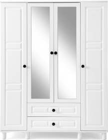 Resim Feyzan Mdf 4 Kapılı Dolap-beyaz 